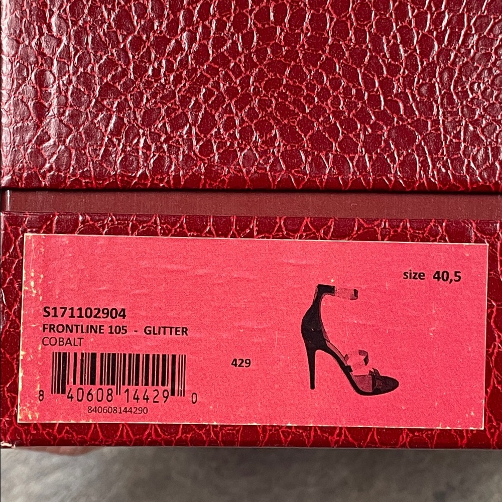 Nib Tamara Mellon Frontline 105 Glitter Cobalt Blue Heels Strappy Sz 40.5 — image 4 of 8